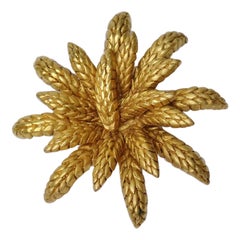 Vintage 1993 Chanel Gripoix Wheat Brooch