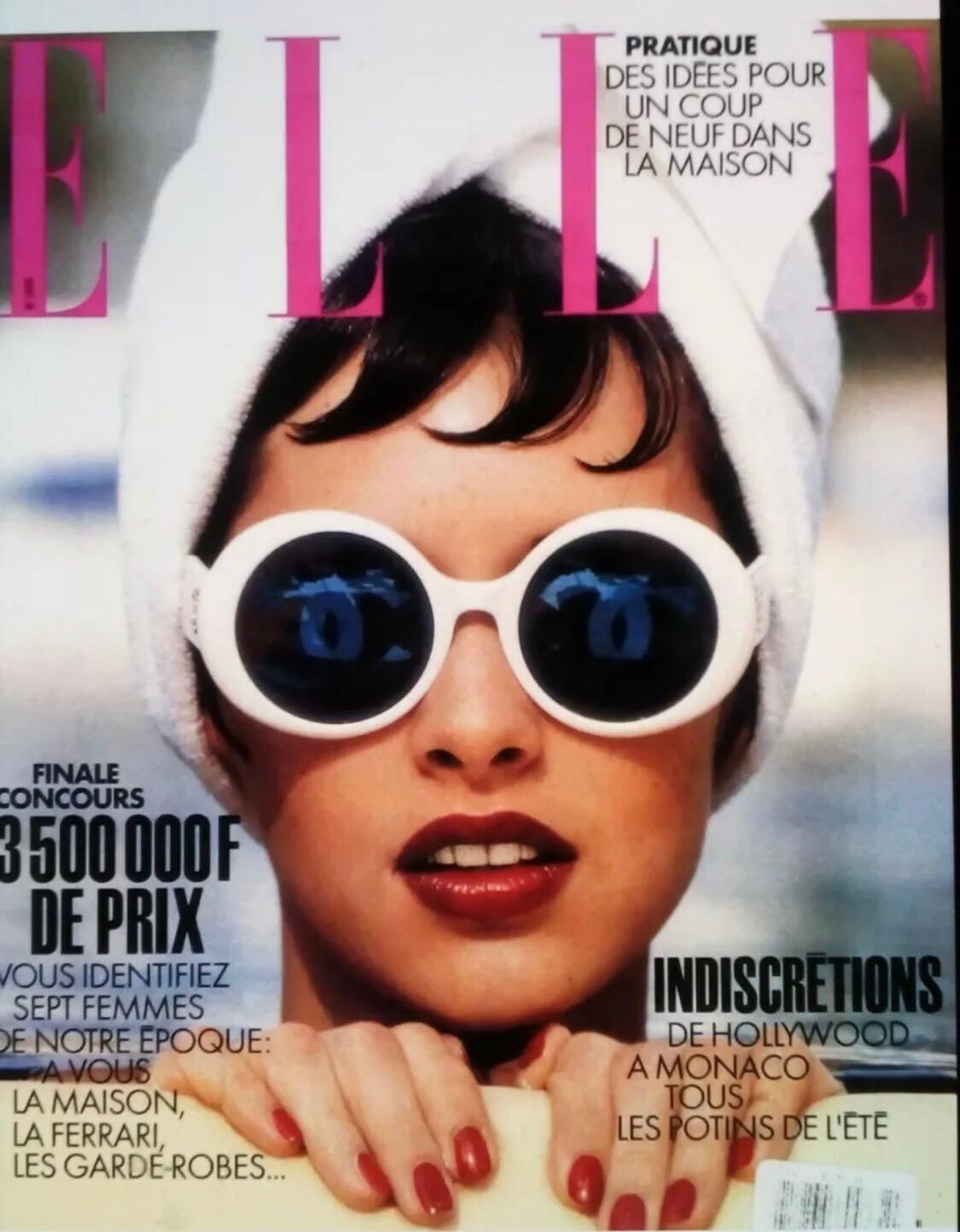 1993 Chanel Reflective Logo Lens Sunglasses 7