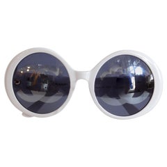 1993 Chanel Reflective Logo Lens Sunglasses