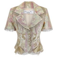 1993 Christan Dior - Giacca in broccato d'oro documentata in passerella