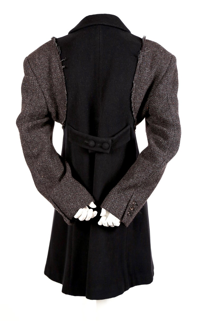 1993 Comme des Garcons donegal wool runway coat with oversized