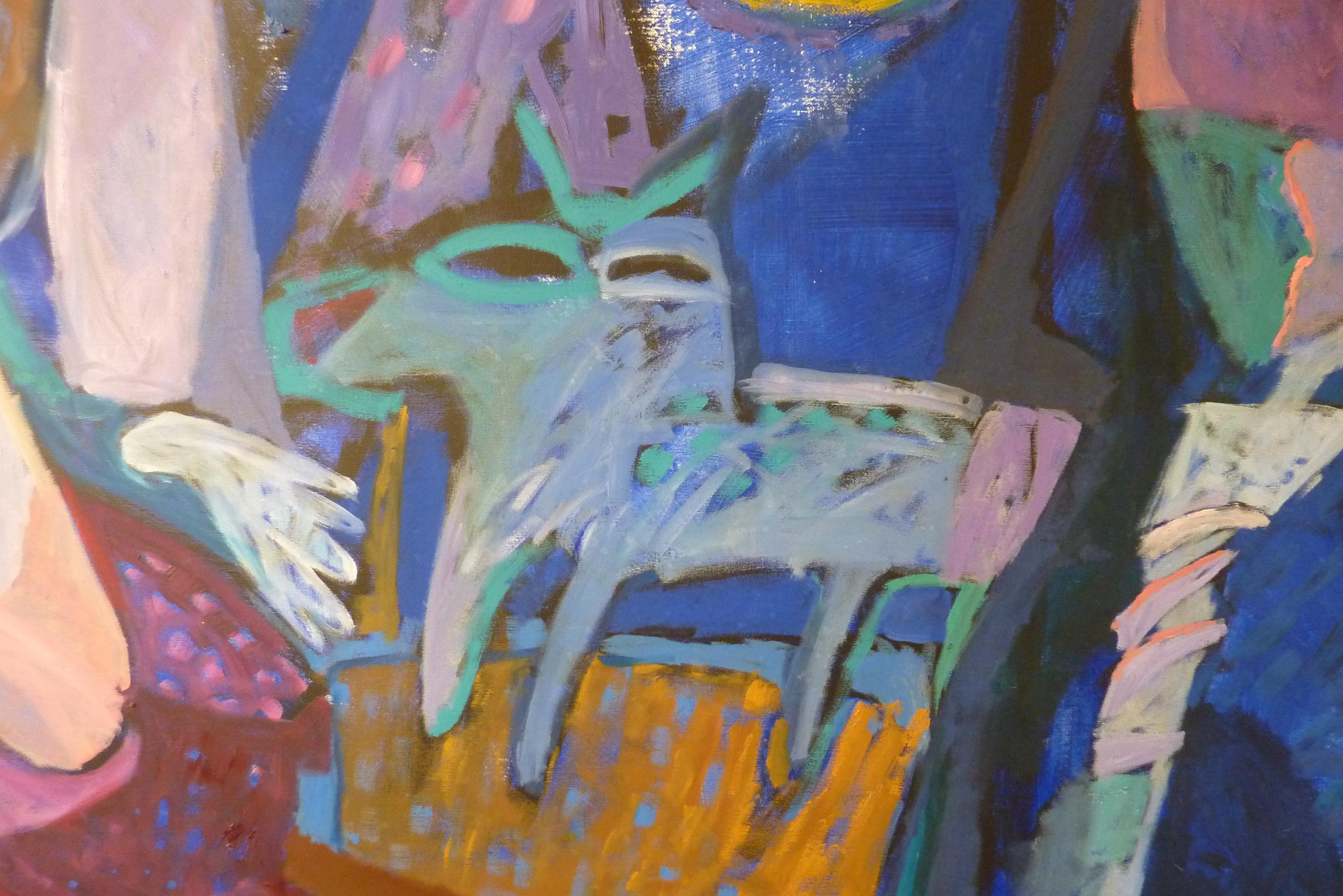 1993 Contemporary Impressionist Painting of a Jazz Performance by Annemiek Vos im Angebot 1