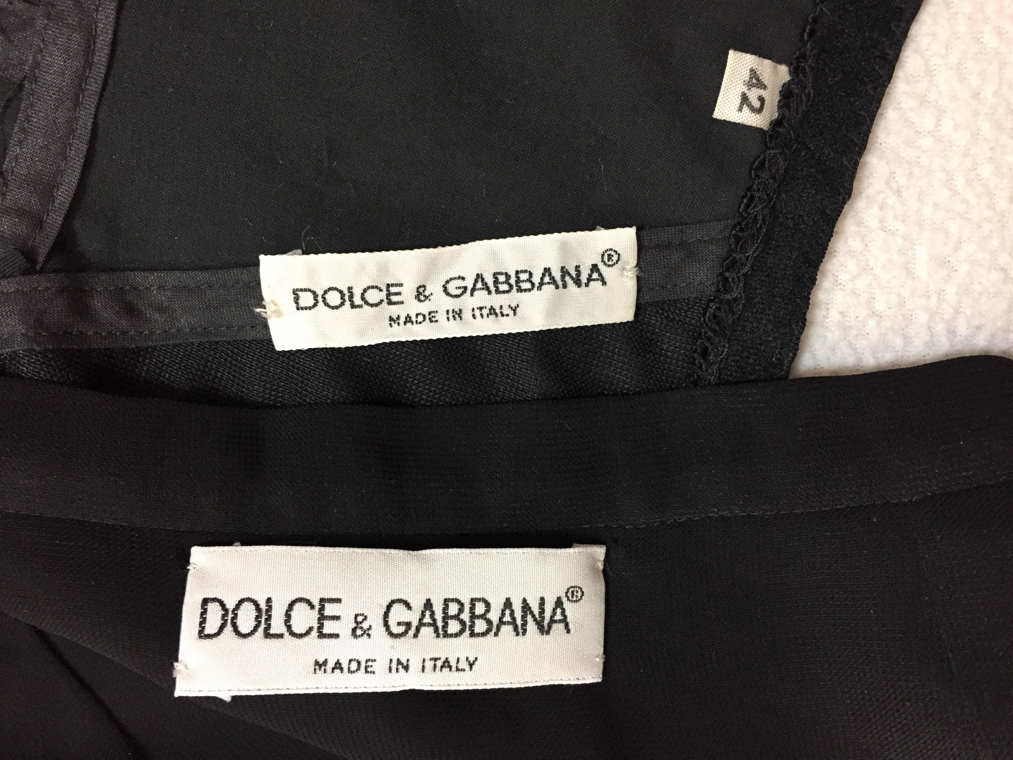 S/S 1993 Dolce & Gabbana Runway Sheer Black Lace Bustier and High Waist Mini In Good Condition In Yukon, OK