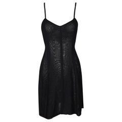 1993 Dolce & Gabbana Sheer Black Mini Slip Style Dress