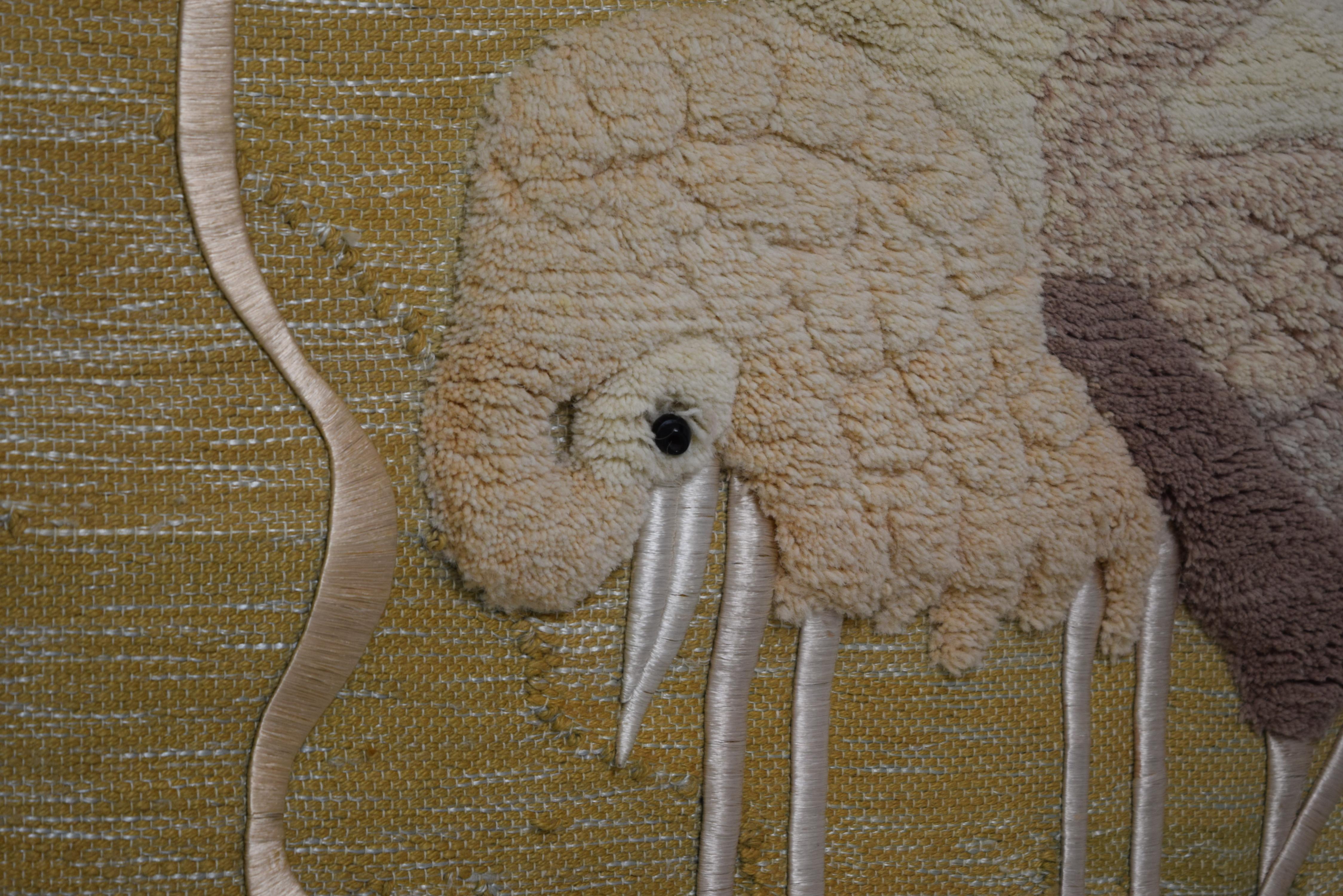 Mid-Century Modern 1993 Don Freedman Crane Wall Hanging