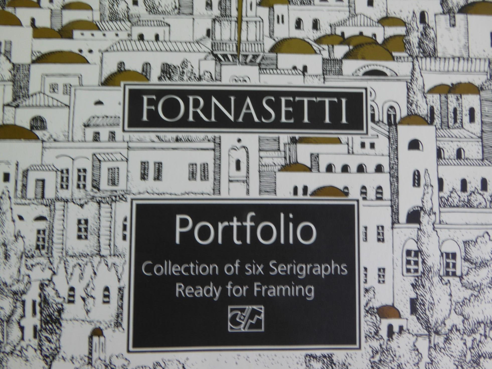 1993 Fornasetti Portfolio 6 Surrealist Black/Gold Prints France For Sale 3