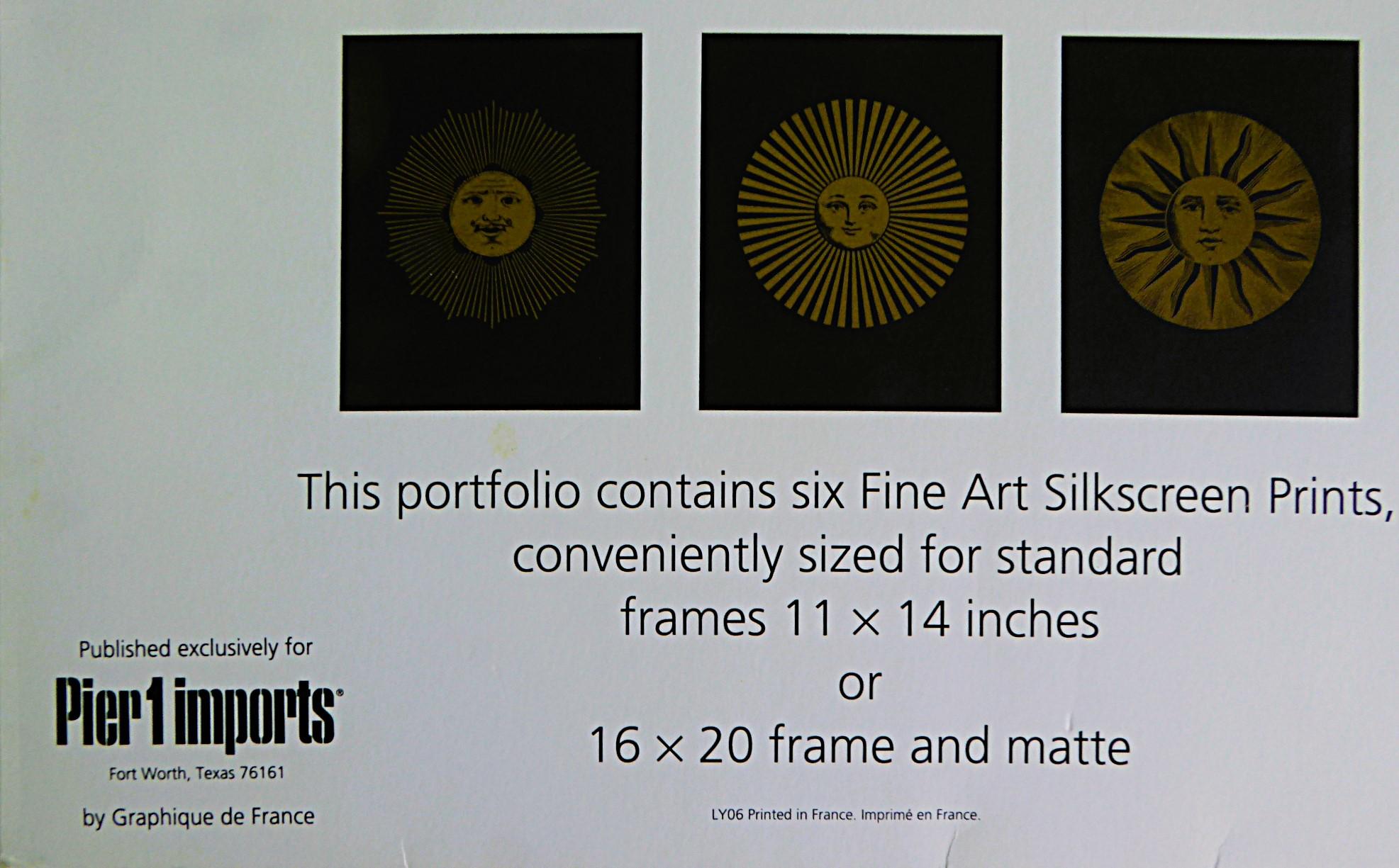1993 Fornasetti Portfolio 6 Surrealist Black/Gold Prints France For Sale 5