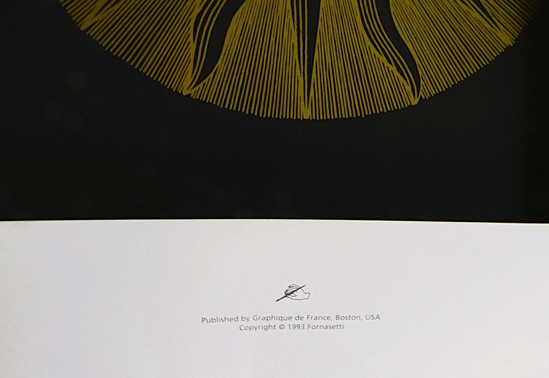 1993 Fornasetti Portfolio 6 Surrealist Black/Gold Prints France For Sale 6