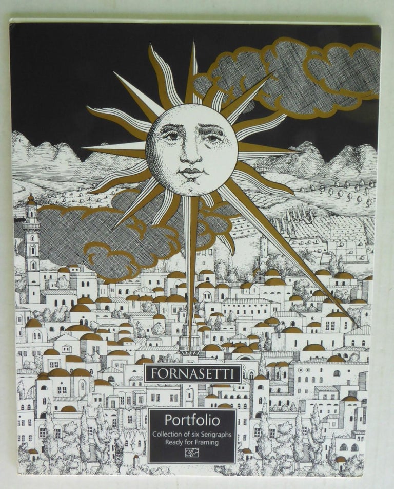 1993 Fornasetti Portfolio 6 Surrealist Black/Gold Prints France