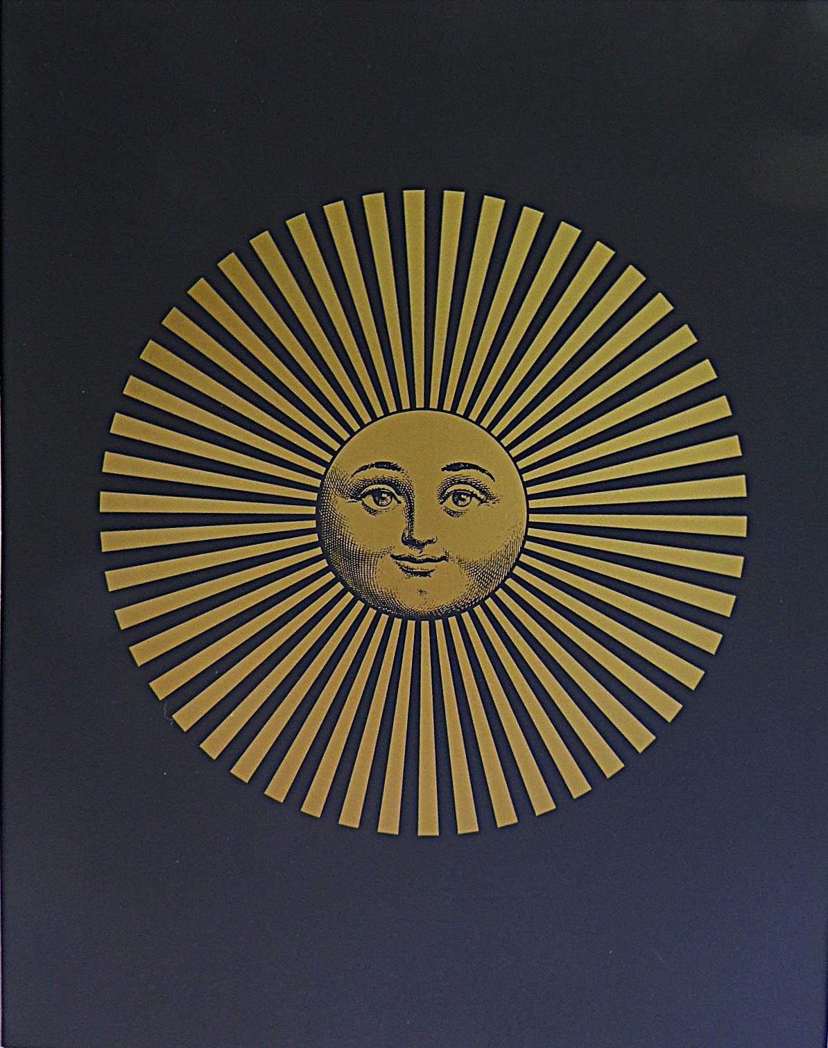 French 1993 Fornasetti Portfolio 6 Surrealist Black/Gold Prints France For Sale