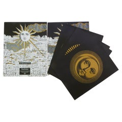 1993 Fornasetti Portfolio 6 Surrealistische schwarz-goldene Drucke, Frankreich
