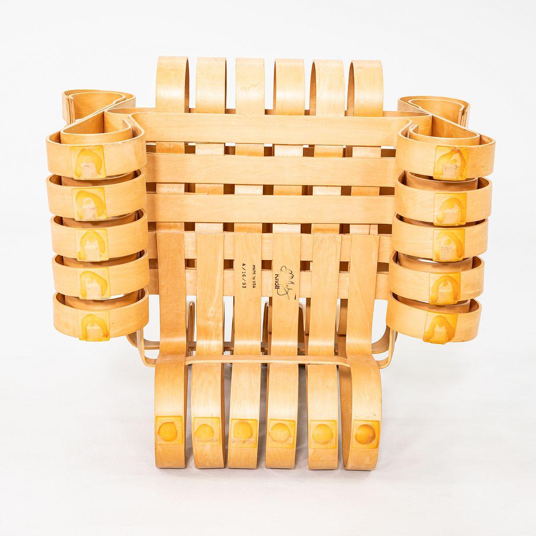 1993 Frank Gehry para Knoll Sillón Power Play Lounge de arce en venta 4