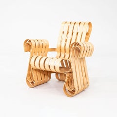 1993 Frank Gehry for Knoll Power Play Lounge Arm Chair in Maple