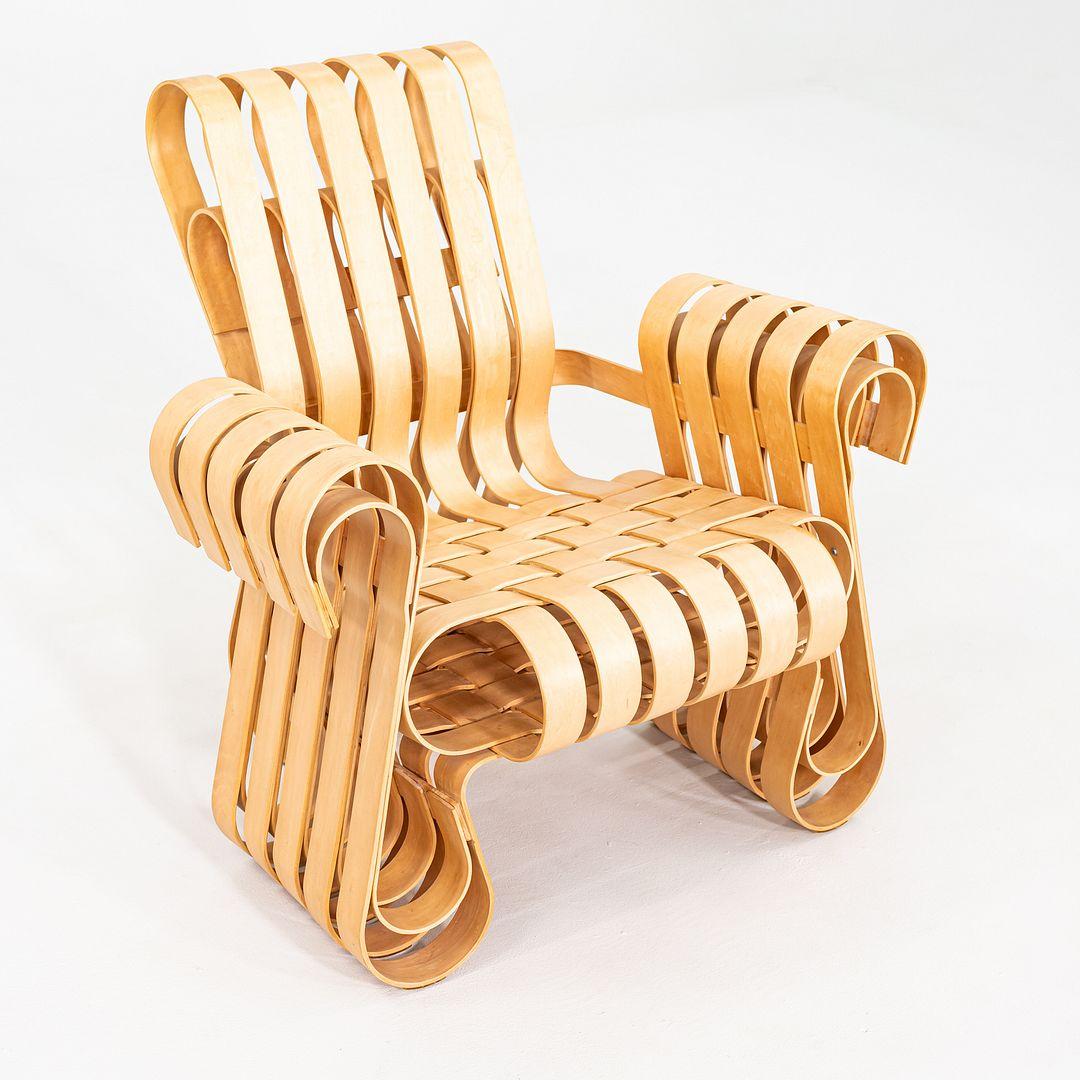1993 Frank Gehry para Knoll Sillón Power Play Lounge de arce Moderno en venta