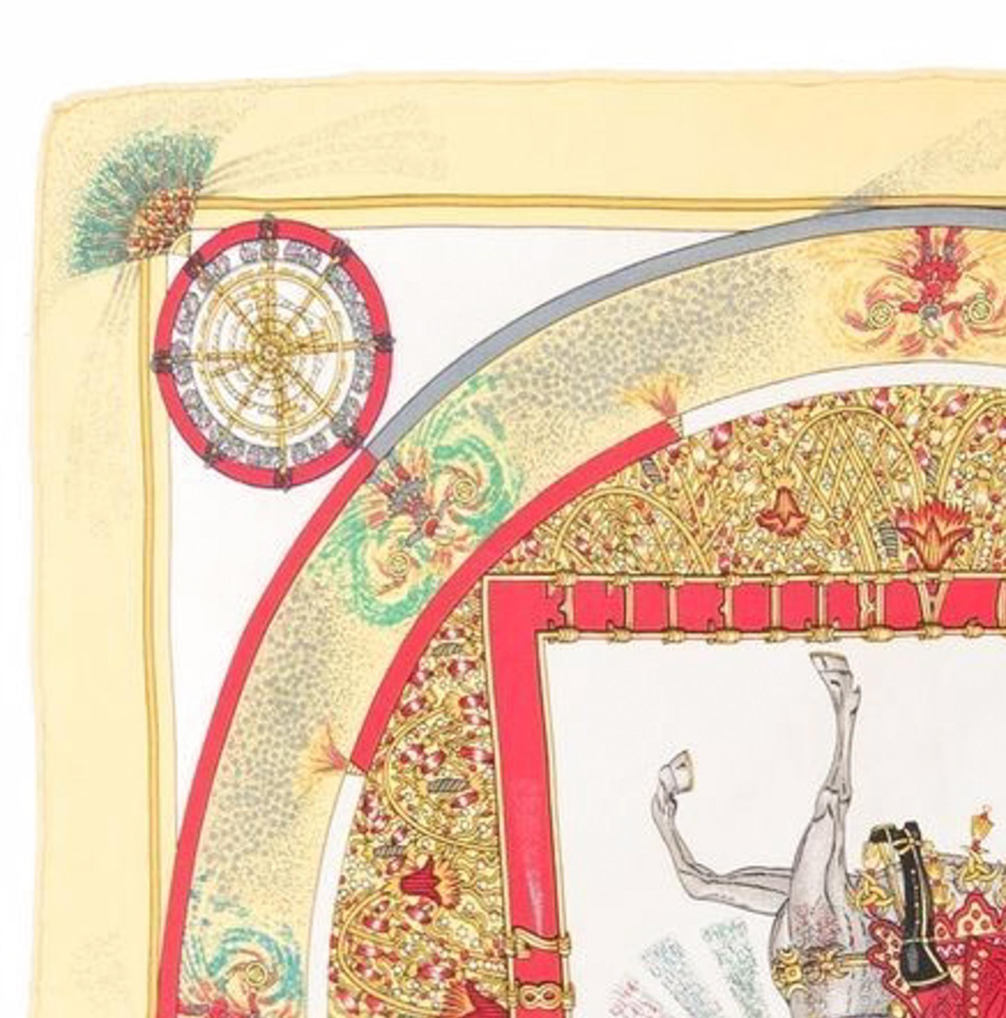 1993 Hermes yellow “Feux d'artifice