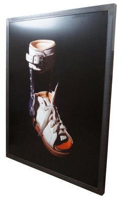 Janet Biggs 1993 "One" Cibachrome Baby Shoe Leg Brace Photograph