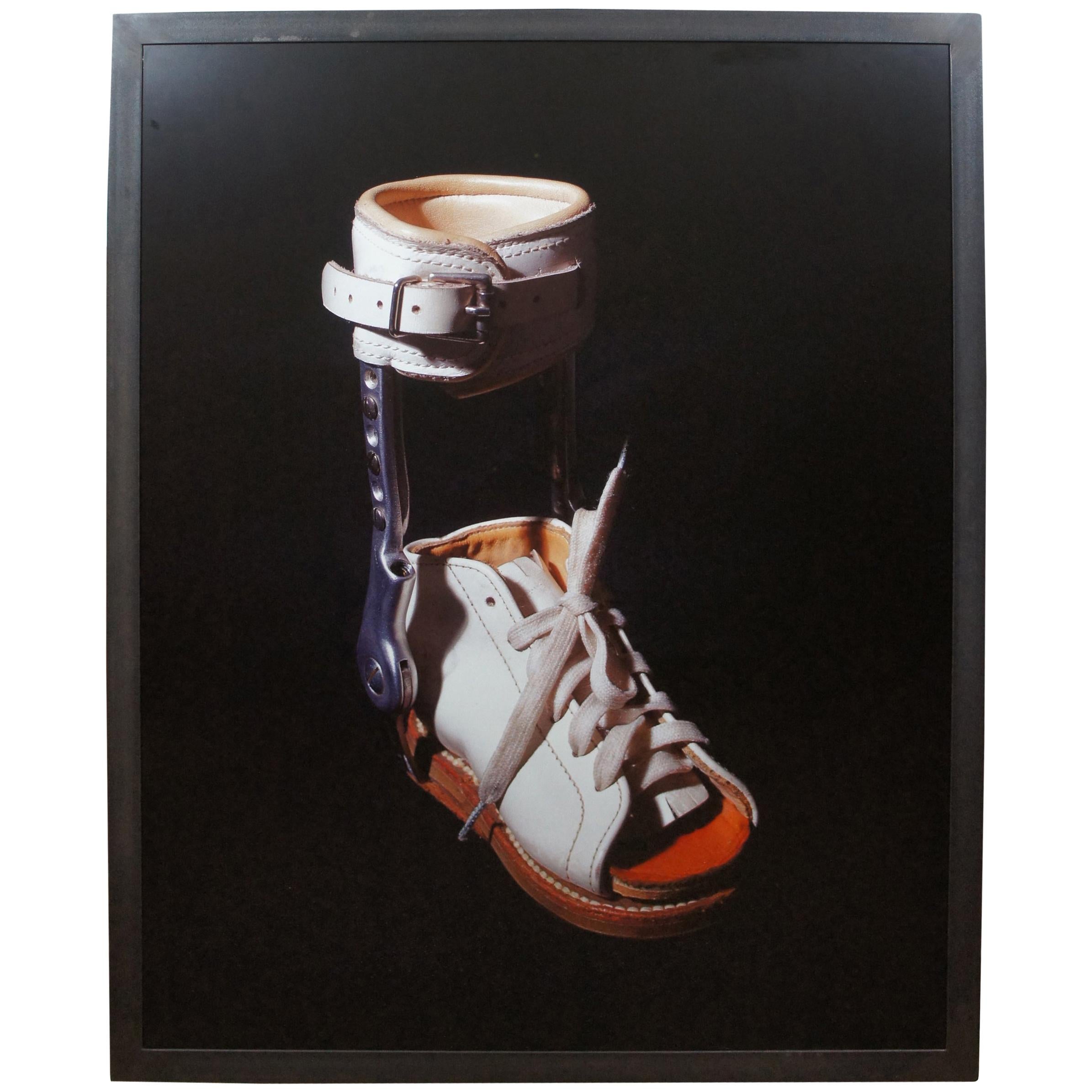 1993 Janet Biggs "One" Cibachrome Photograph Leg Brace For Sale