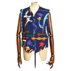 1993 Jean Charle de Castelbajac Road Runner Warner Bros Cartoon Vest Waistcoat