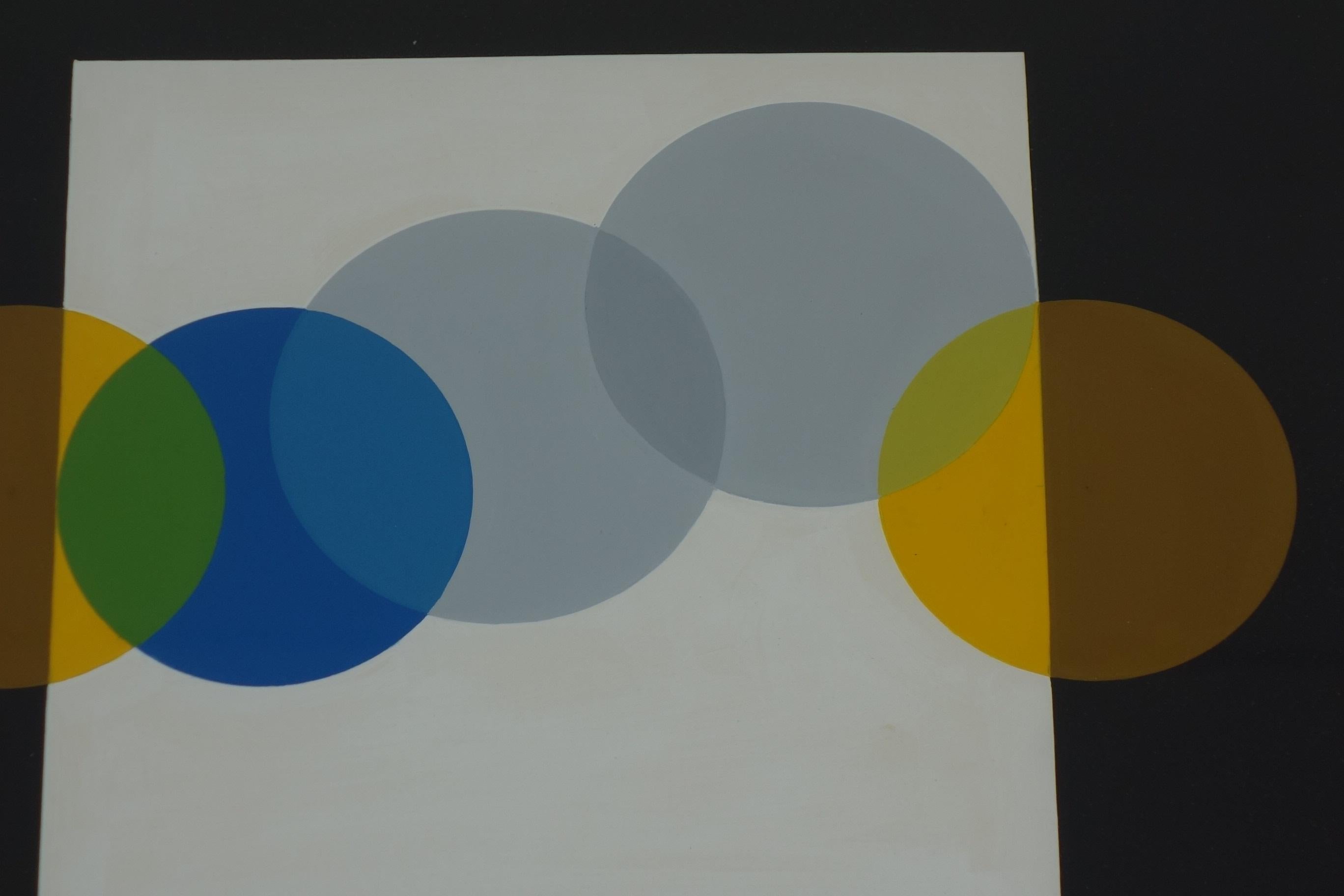 1993 Joel Stein Acryl auf Papier Zeichnung Optische Kunst Moderne im Angebot 1