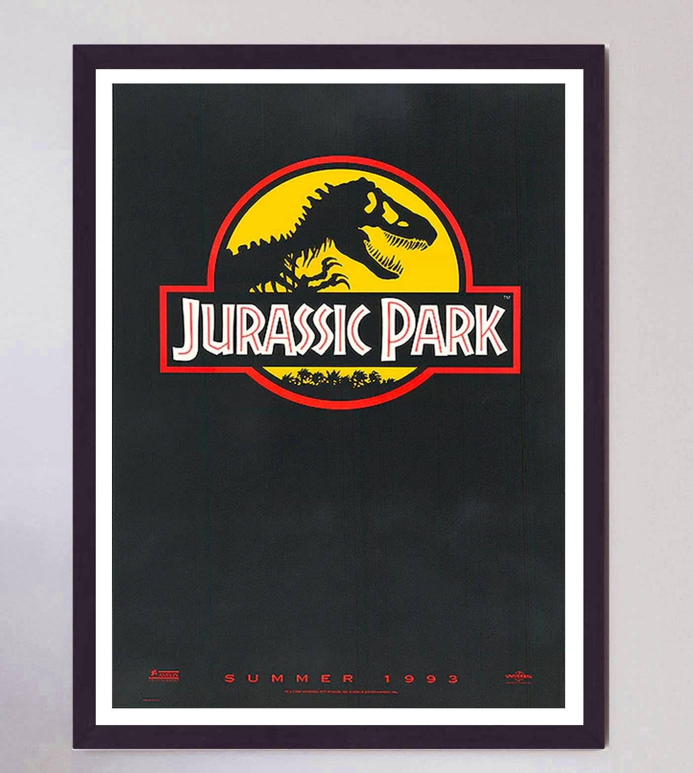 Late 20th Century 1993 Jurassic Park Original Vintage Poster For Sale