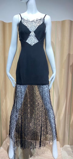 1993 - Karl Lagerfeld - Robe en toile d'araignée noire