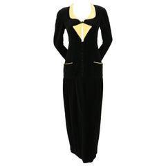 1993 Karl Lagerfeld for Chloe black velvet RUNWAY dress