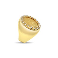 1993 Lady Liberty Coin Ring wit Diamond Halo