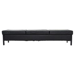 1993 Leather Three Seat Bench by Metropolitan Furniture in Black Leather