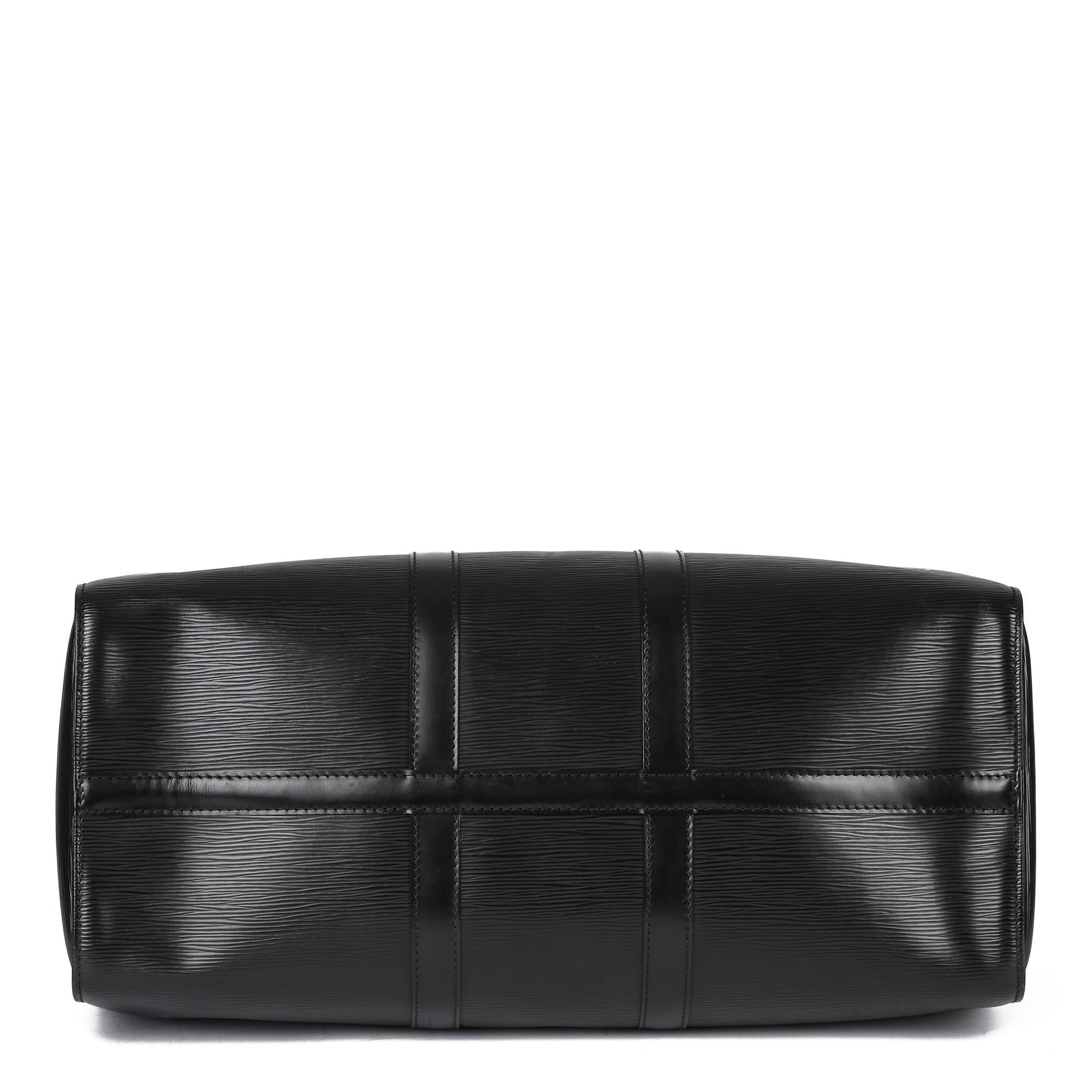 1993 Louis Vuitton Black Epi Leather Keepall 50  2