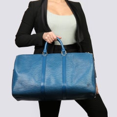 1993 Louis Vuitton Blue Epi Leather Vintage Keepall 55