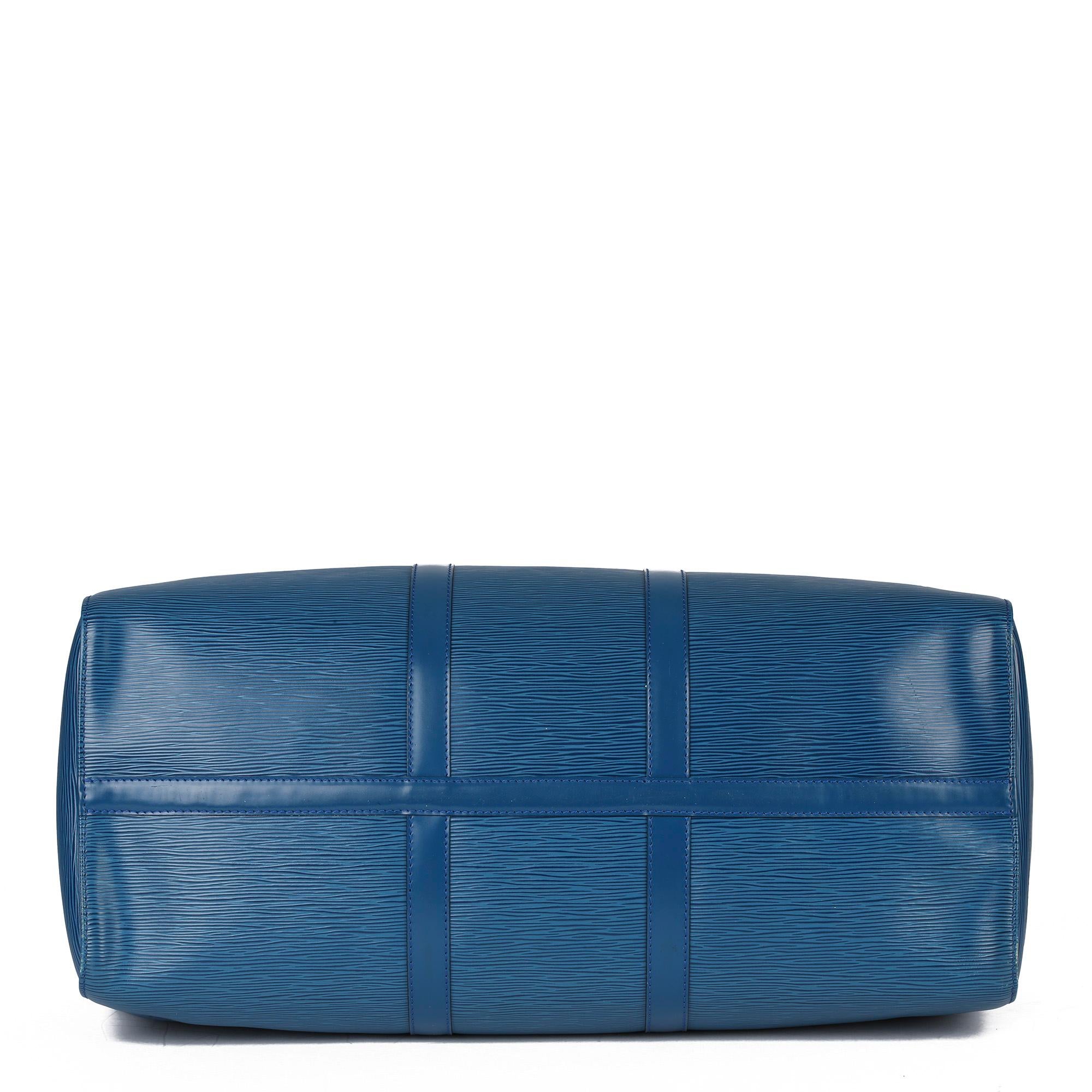 1993 Louis Vuitton Blue Epi Leather Vintage Keepall 55 2