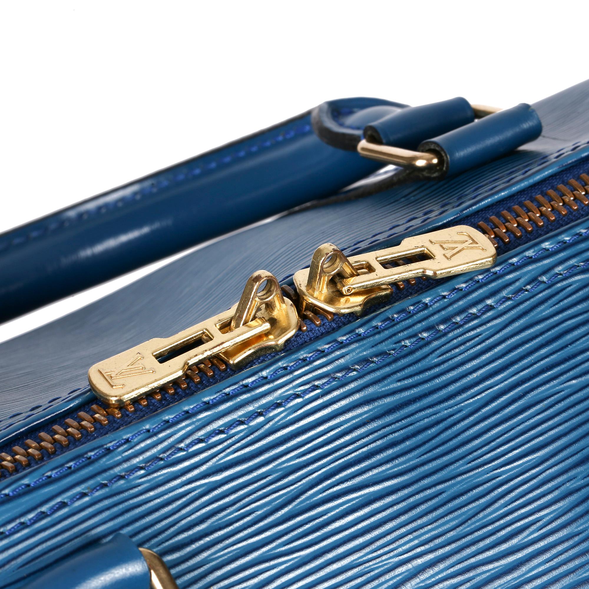 1993 Louis Vuitton Blue Epi Leather Vintage Keepall 55 4