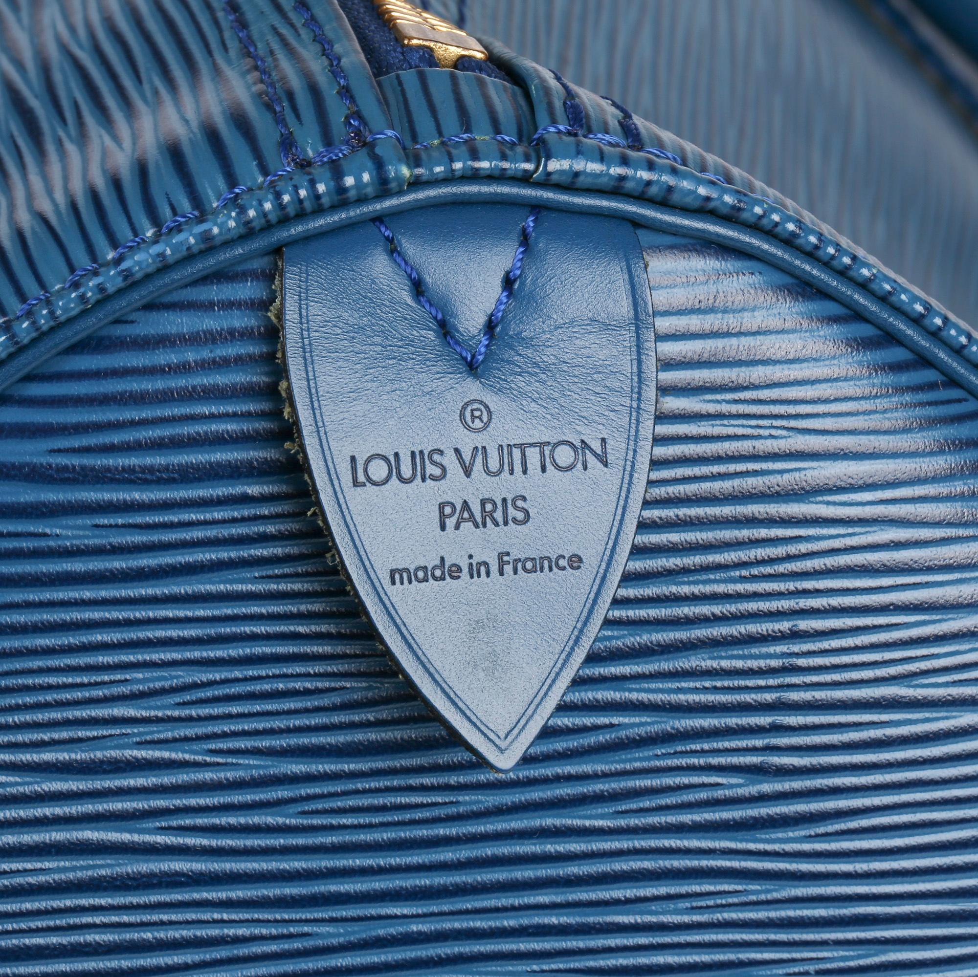 1993 Louis Vuitton Blue Epi Leather Vintage Keepall 55 5