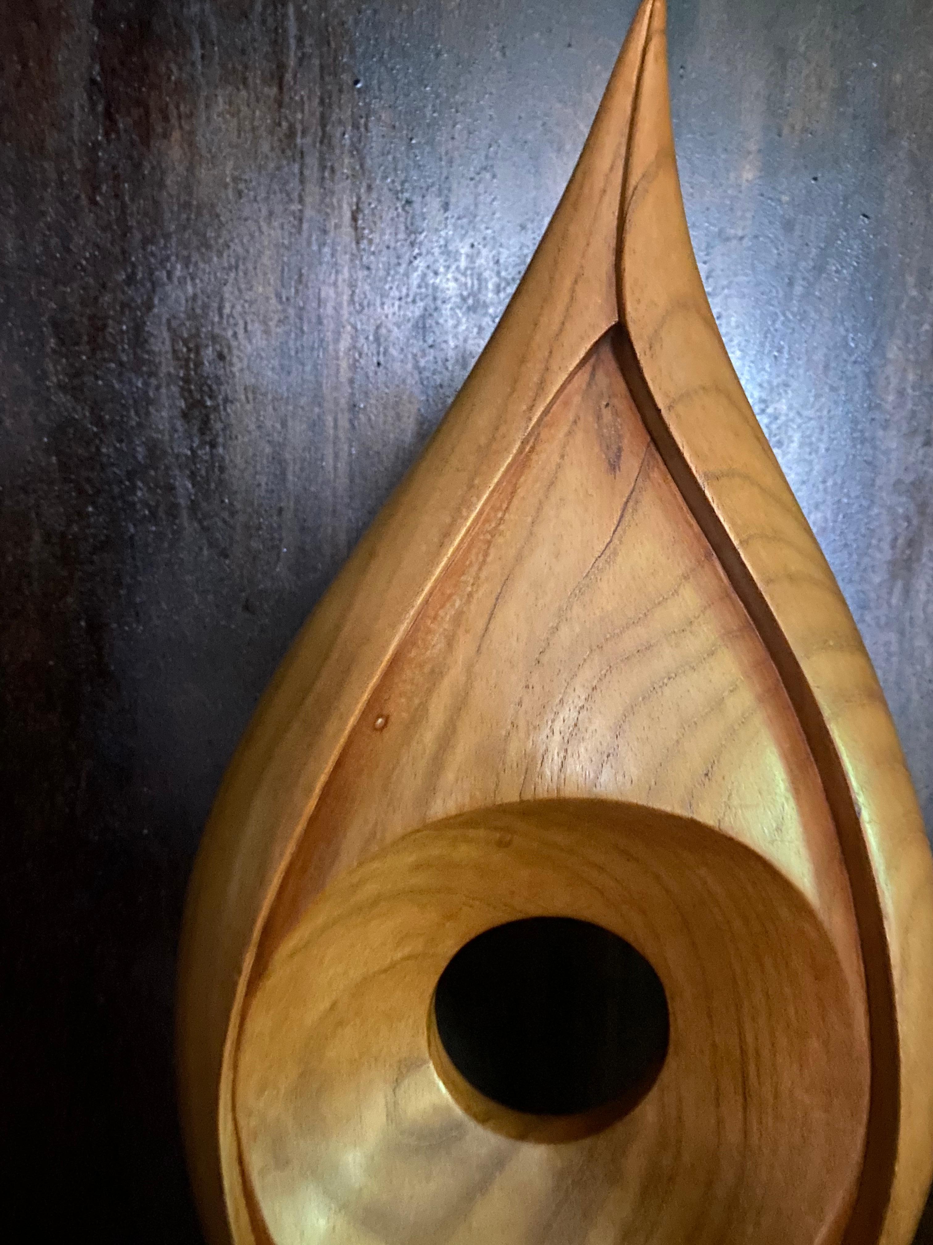 1993 Luis Potosi Ecuadorian Modernist Abstract Carved Wood Sculpture 3