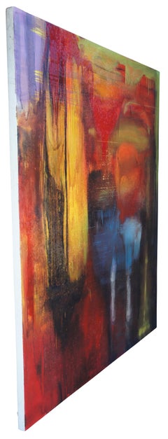 1993 Mary Jones 'The Evil of Flowers' Abstract Expressionism Oil on Canvas