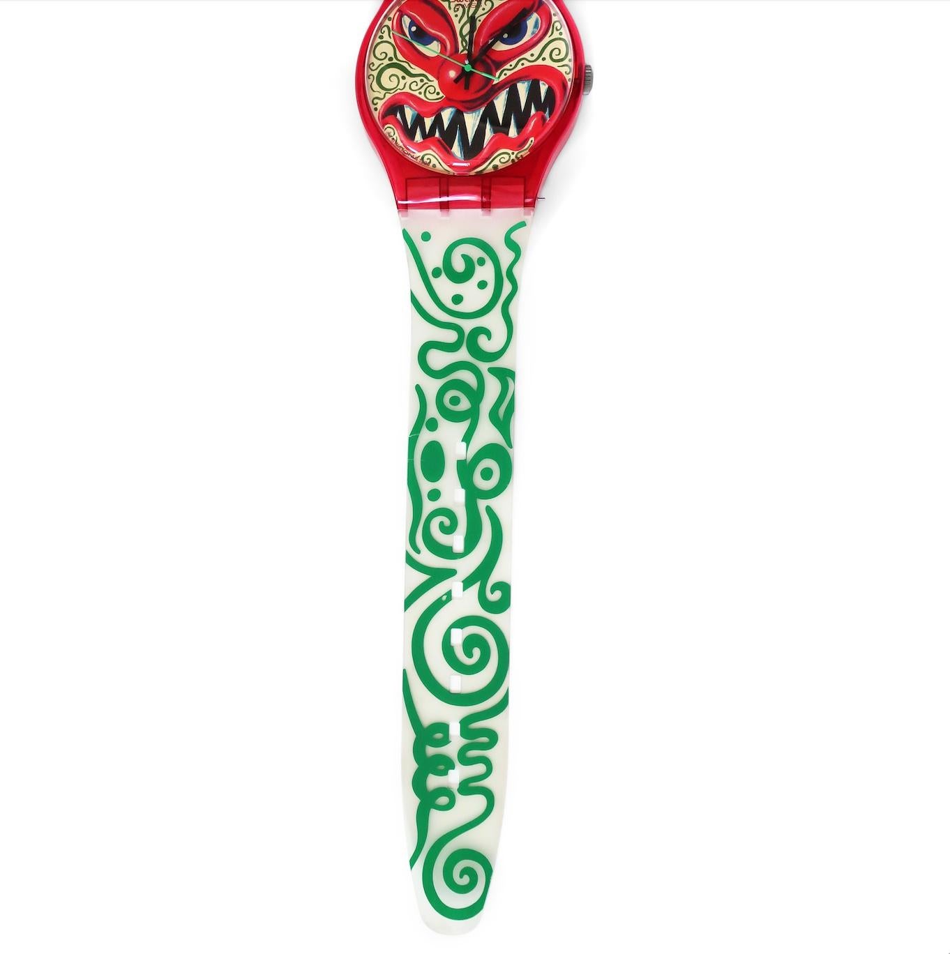 Post-Modern 1993 “Monster Time” Wristwatch Wall Clock by Kenny Scharf for Swatch