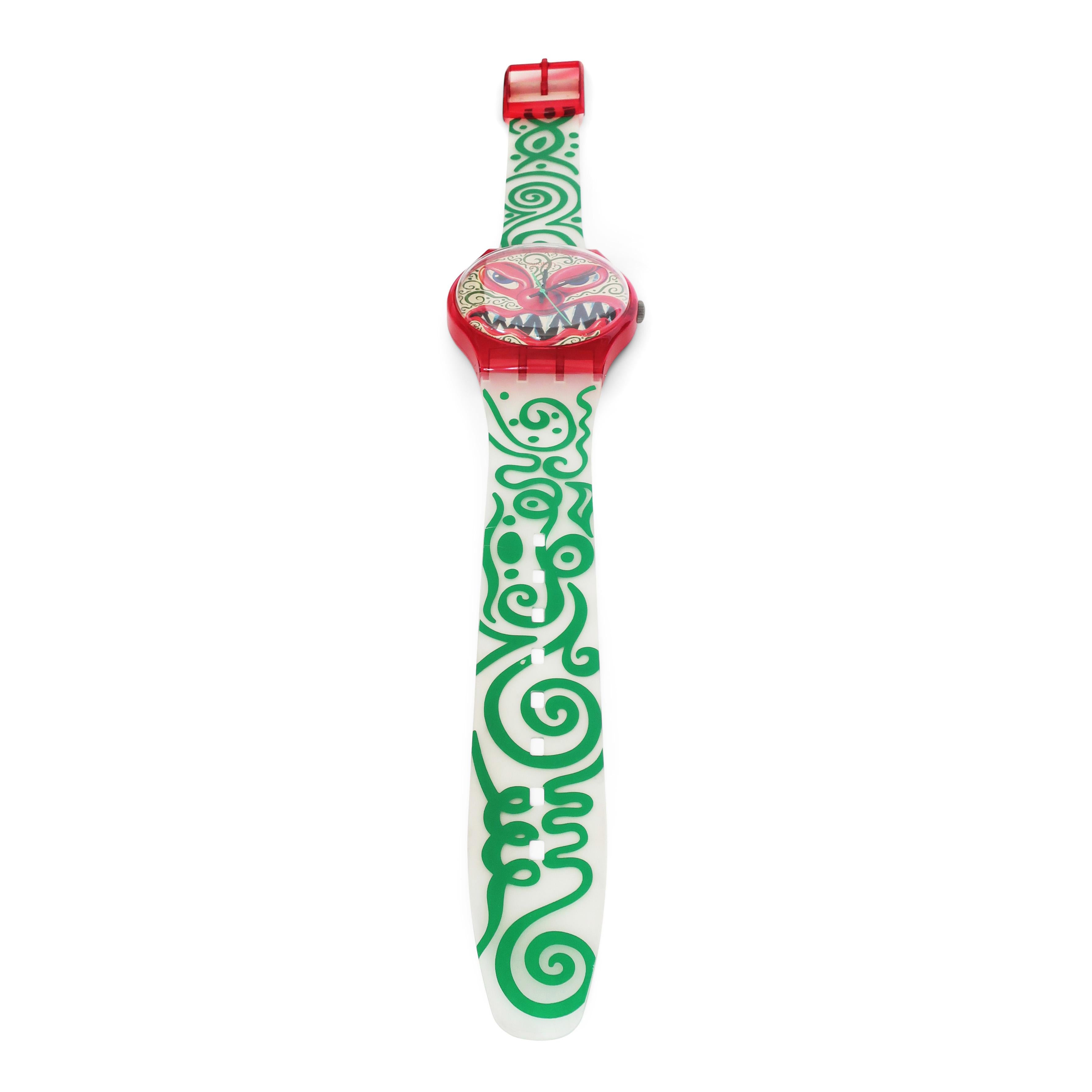 1993 “Monster Time” Wristwatch Wall Clock by Kenny Scharf for Swatch  1
