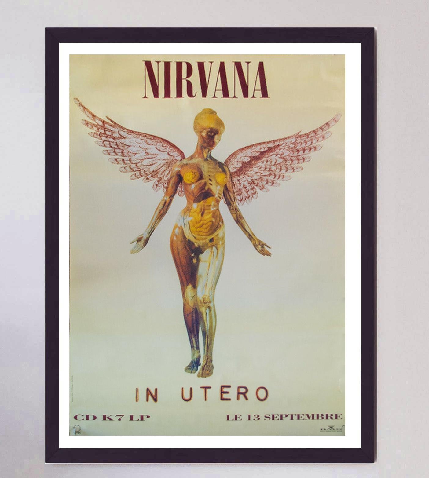Américain Affiche vintage d'origine Nirvana- In Utero, 1993 en vente