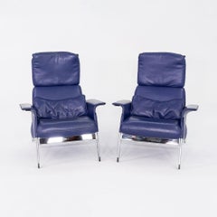 1993 Pair of Geoff Hollington for Herman Miller Lounge Chairs in Leather