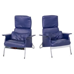 1993 Pair of Geoff Hollington for Herman Miller Lounge Chairs in Leather