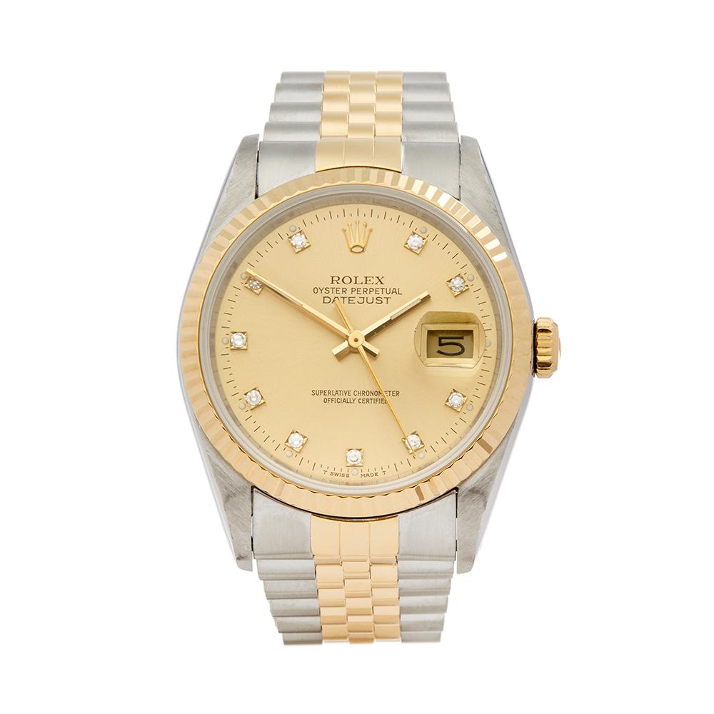 1993 Rolex Datejust Steel 
Yellow Gold 16233 Wristwatch