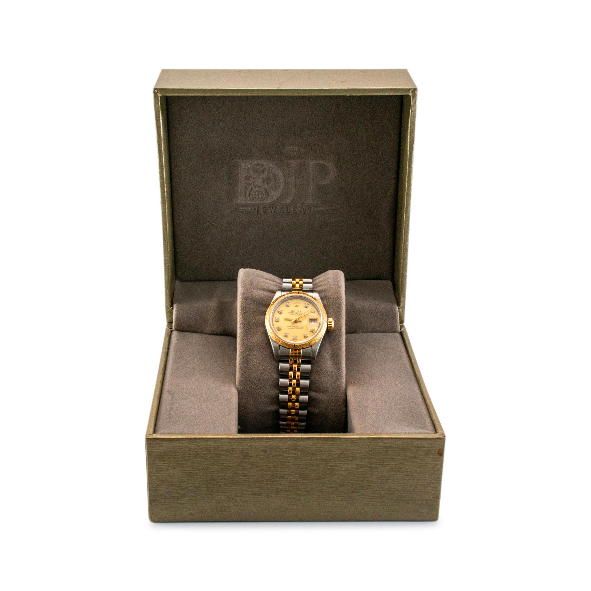 1993 Rolex Lady Datejust 26MM 69173 Jubilee 18K Yellow Gold & Steel Watch 3