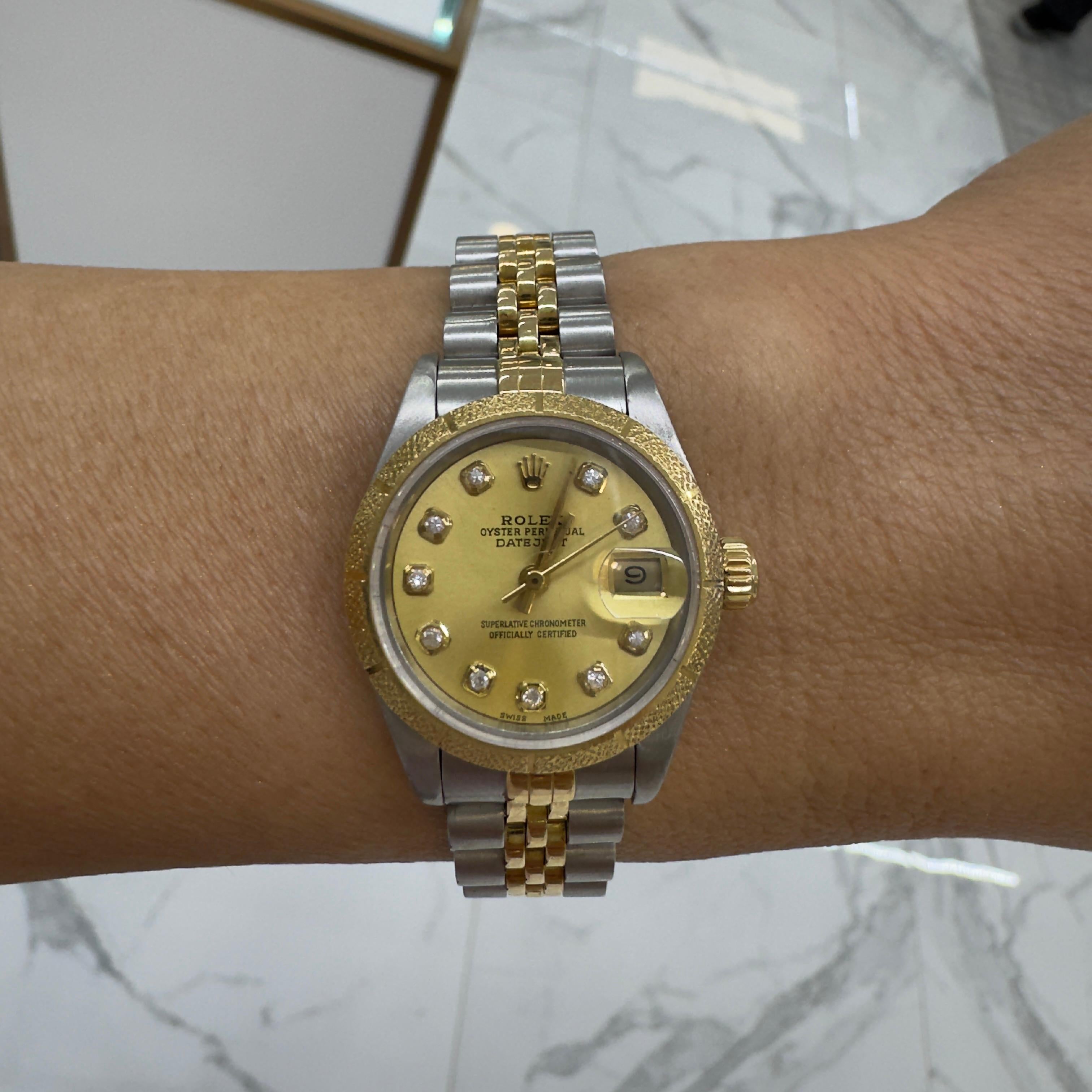 1993 Rolex Lady Datejust 26MM 69173 Jubilee 18K Yellow Gold & Steel Watch 4