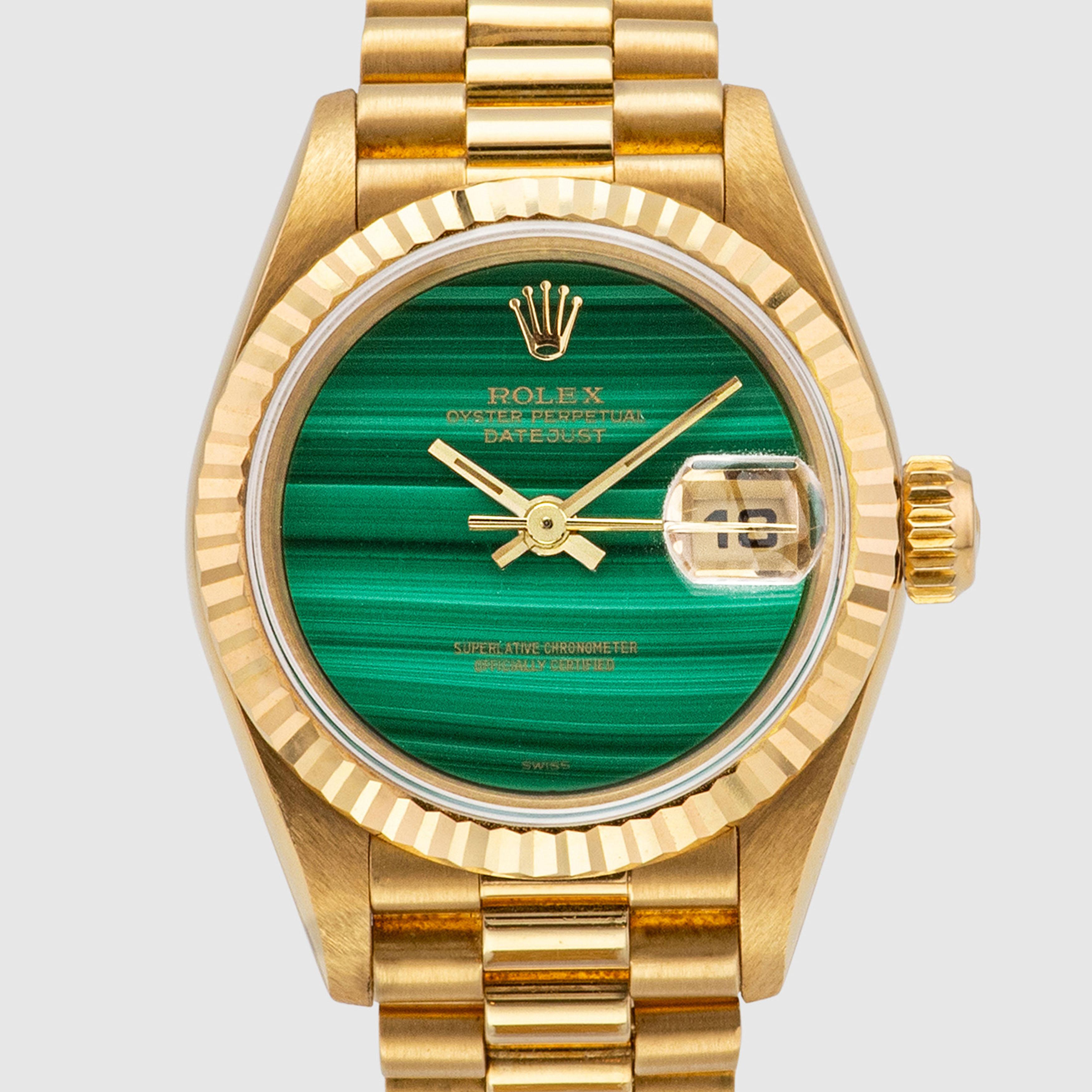 1993 Rolex Lady Datejust Quadrante Malachite Ref. 69178 In condizioni ottime in vendita a Dubai, AE