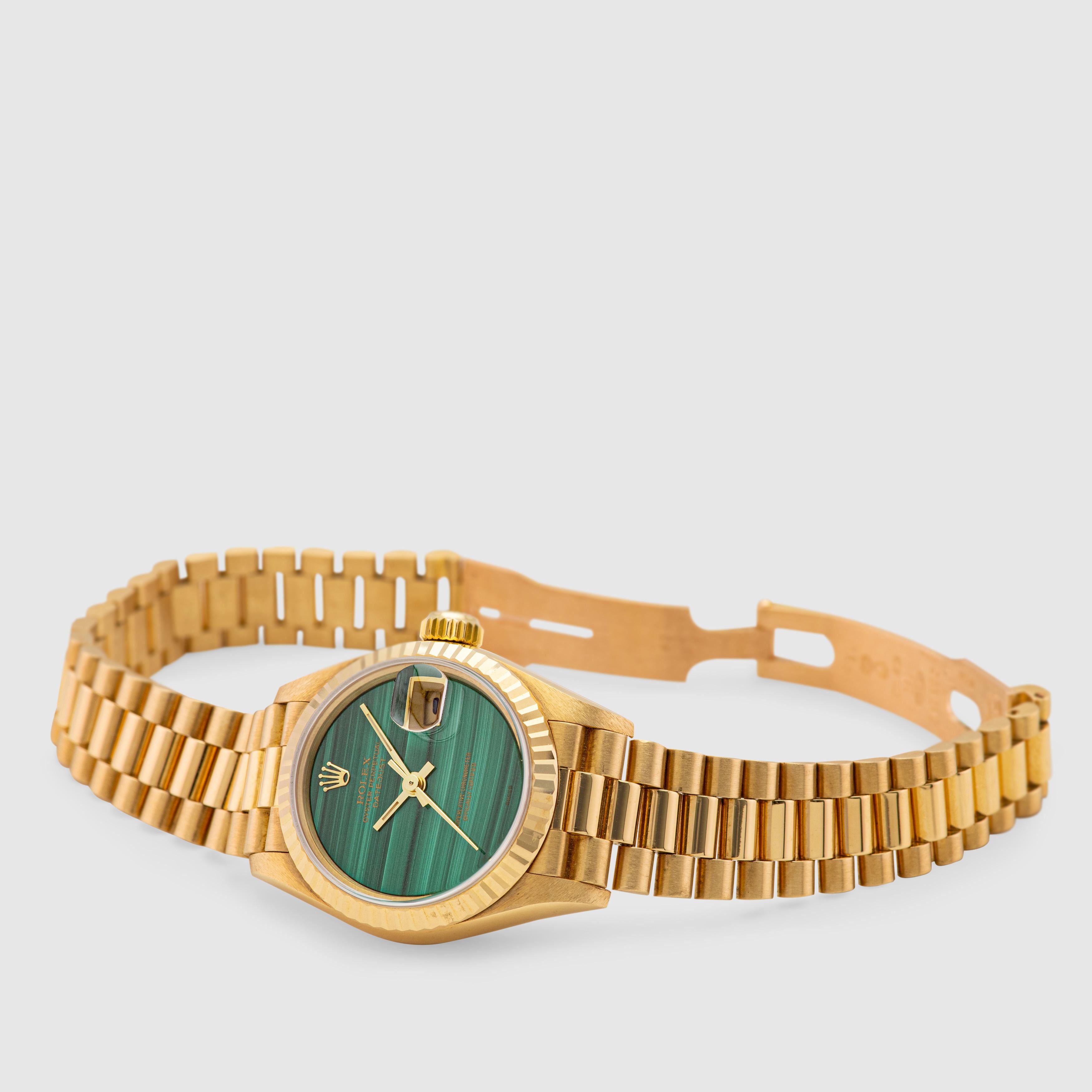 1993 Rolex Lady Datejust Quadrante Malachite Ref. 69178 in vendita 3
