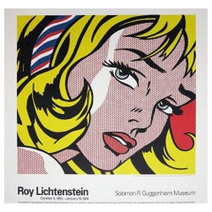1993 Roy Lichtenstein - Mädchen mit Haarband - Guggenheim Originalplakat
