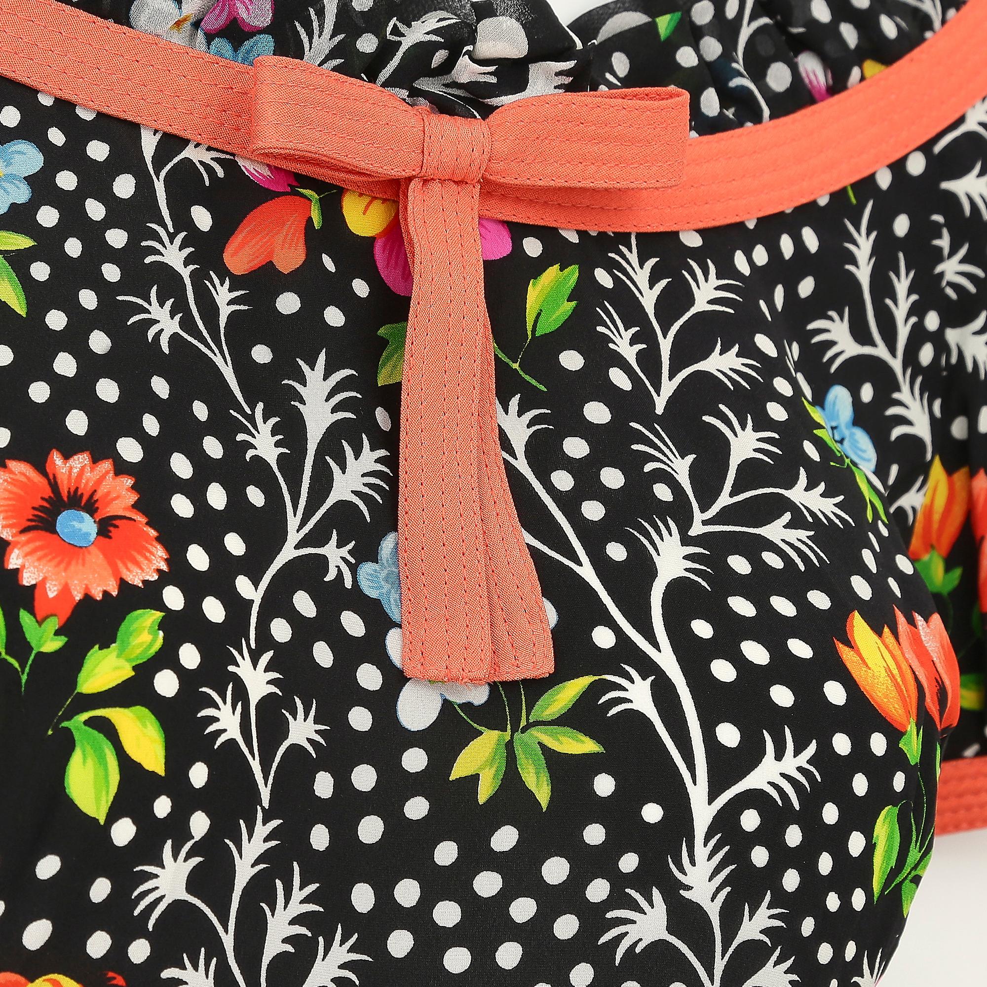 Women's 1993 Runway Documented Gianni Versace Couture Floral Blouse For Sale