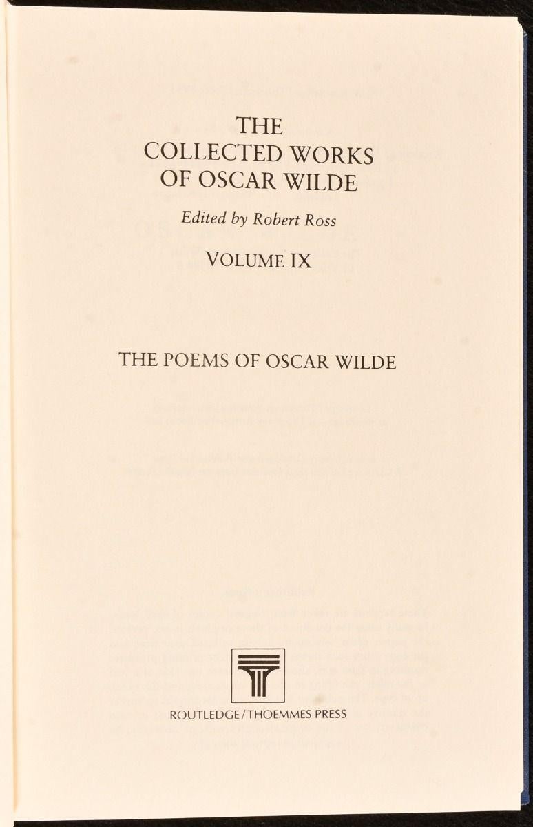 Paper 1993 The Collected Works of Oscar Wilde For Sale