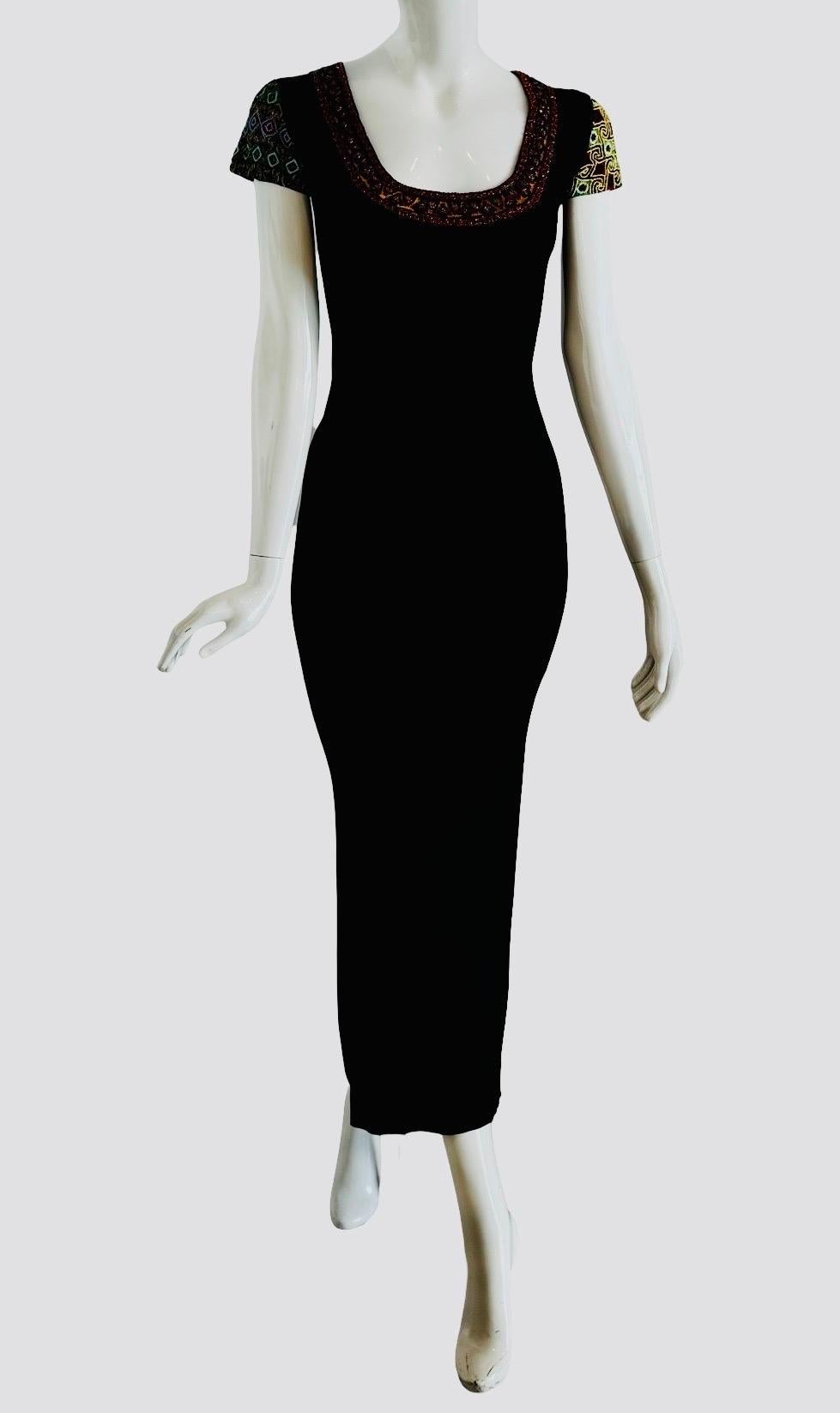 Women's 1993 Todd Oldham Runway Beaded Gown For Sale