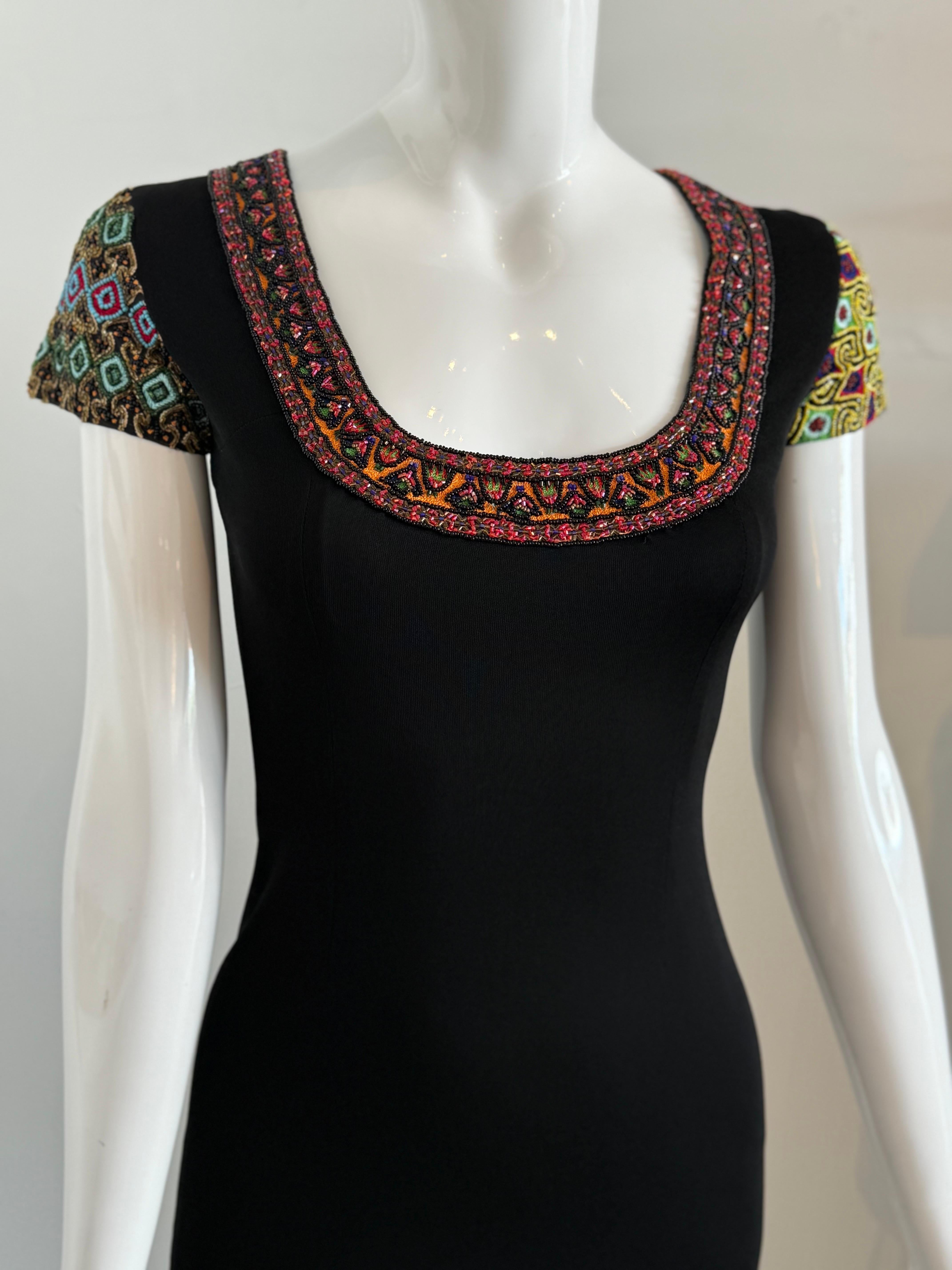1993 Todd Oldham Runway Beaded Gown For Sale 3